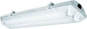 Герметичный светильник GTV HELIOS-LED 218 BIS 2x18W T8 G13 AC 220-240V IP65 ABS/PS питание с одной стороны серый