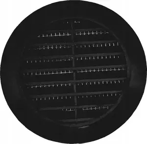 Ventilation cover AWENTA T74CZ Mini-Awent Ø60 black — wall/duct grille