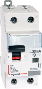 Дифференциально‑автоматический выключатель Legrand 2P 20A B 30 мА тип AC P312 (MPN 410922)