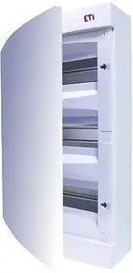 Uz virsmas montējams sadales skapītis Eti-Polam ECT36PO-s 36 moduļi IP40 balti durvju