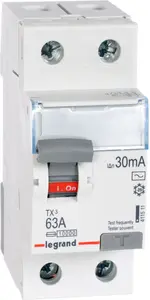 УЗО 2P 63A 30 мА тип AC Legrand P302 (MPN 411511)