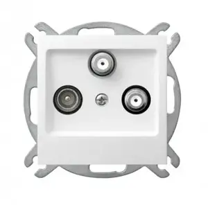 Розетка Ospel GPA-G2S/m/00 — белая, IP20, 71×71×34 мм
