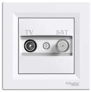 Антенный розетка TV-SAT оконечная 1 дБ белая, Schneider Electric EPH3400121