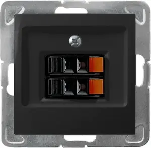 Speaker outlet double Ospel IMPRESJA GG-2Y/m/33 black metallic — double speaker terminal plate