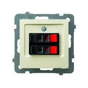 Socket outlet Ospel GG-2G/m/27 — 2-gang flush-mounted electrical outlet, IP20, 71×71×40 mm