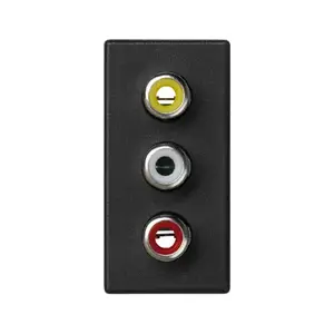 Socket outlet Kontakt-Simon K105B/14, single, plastic, graphite, IP20, 22.5×33×45 mm