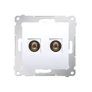Розетка Kontakt-Simon DGL2.01/11 — одиночная белая пластик IP20, 75×75×47 мм
