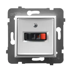 Socket outlet Ospel GG-1U/m/00, white, IP20, 71×71×40 mm