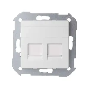 Накладная рамка / крышка для выключателя Kontakt-Simon 82006-30, белая, пластик, 55×55 мм, для Simon 82, 5 шт.