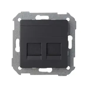 Kontakt-Simon Simon 82006-38 накладка/панель для выключателя, графит, пластик, 55×55 мм, 5 шт.