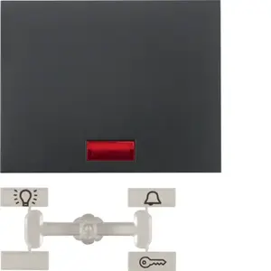 Розетка Hager 14157006, антрацит, одиночная установка, набор 10 шт.