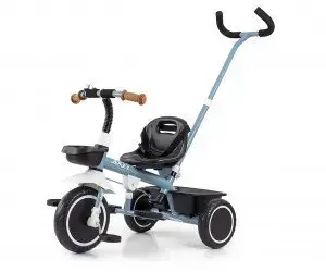 Tricycle milly mally Axel Denim – children's three-wheeled stroller bike, model 6192