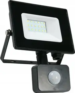 Prožektors Lumax HFL120NS 20W 1600lm 4000K 120° IP44 ar PIR kustības sensoru, melns