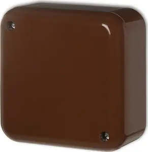 Surface-mounted installation box Karlik 4PN-2, 4-port, brown