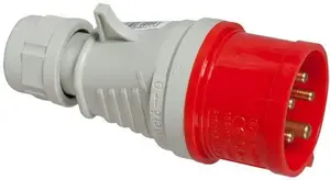 Portable Plug Fast Connector Polam Nakło 16A 400V 3P+N+Z IP44 (model 3628-326)