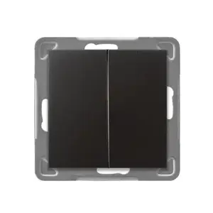 Wall Switch Ospel ŁP-2Y/m/50, 16 A, 250 V, IP20, Anthracite, 71×71×40 mm