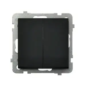 Ospel ŁP-17R/m/33 smart switch, black, IP20, 250 V AC, 10 A, 71×71×42 mm