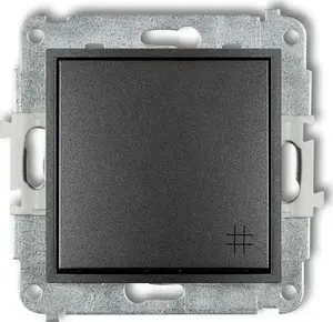 Smart cross switch Karlik 11MWP-6 graphite – wall-mounted electrical switch, cross (intermediate) function