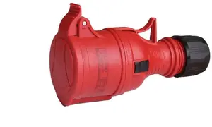 Переносная розетка 32A 5P 400V красная TWIST тип B IP44 от Elektromet