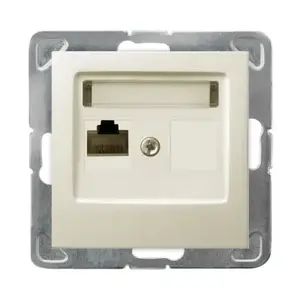Розетка Ospel GPK-1Y/K/m/27 — одинарная, IP20, 71×71×34 мм