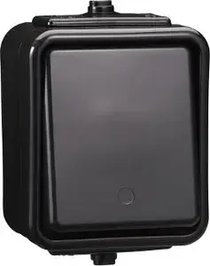 Schneider Electric single-pole hermetic switch IP44 10A black WNt-100C
