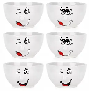 Керамические сервировочные миски Siaki Collection 13,5 см 550 мл набор 6 шт.