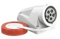 Stacionāra rūpnieciskā kontaktligzda Polam Nakło 63A 3P+N+PE IP67 izolēta 220/380V 2666-138