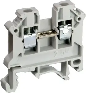 Terminal connector Simet ZSG1-2.5Ns, 2-wire rail connector, 2.5 mm², grey