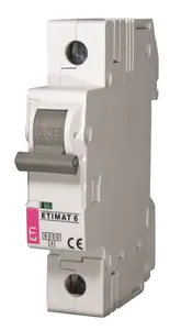 Automātiskais pārtraucējs Eti-Polam ETIMAT 6 1-polu 6 kA C25 (MPN 002141518)