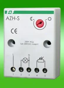 Dusk-to-Dawn Photocell Switch FF AZH-S 16A 230V 2–1000 lx with External Sensor IP40