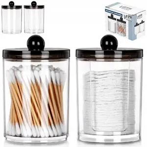 Vilde storage set for cotton buds and cosmetic pads 2-piece (model 568050)