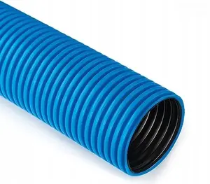 Protective Corrugated Conduit Q-Systems QRK 40/25 FLEX, flexible corrugated tube, blue, 25 m