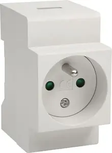 DIN rail socket Kanlux KMFS-16A 16A 250V single-phase white