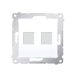 Socket outlet Kontakt-Simon DKP2.01/11, white, plastic housing, IP20, 75×75×32 mm