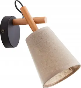Wall lamp TK_LIGHTING Vaio 573 1x15W E27 black with wooden element