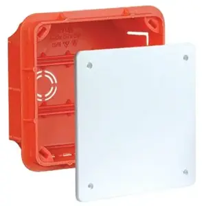 Flush-mounted junction box ELEKTROPLAST Puszka PP/T3 100×100×62 mm orange (MPN 11.3)