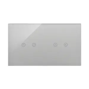 Розетка Kontakt-Simon DSTR222/71, серебристая, пластиковый корпус, IP20, 163×96×10 мм