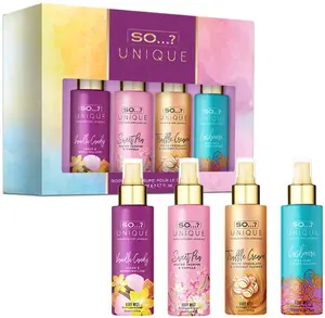 Ķermeņa miglu komplekts Grace Cole Unique Zestaw — 4 x 50 ml: Vanilla Candy, Sweet Pea, Truffle Cream, Cashmere