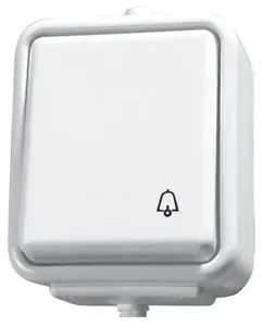 Push Button Doorbell Schneider Electric WNT101C01 white — single-pole mechanical button