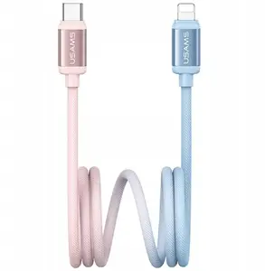USB-C to Lightning Cable usams USA1310, 1.2 m, pink