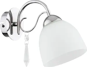Wall lamp ALFA 1-light wall sconce Alfa Nata, chrome finish, single-point