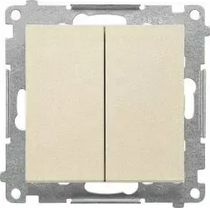 Slēdža modulis Kontakt-Simon TW5.01/144 10 A 250V~ priekš sveces tipa slēdža, ātrsavienojumi, šampanieša matēts