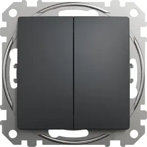 Двойной кнопочный выключатель Schneider Electric Sedna Design SDD114118 — черный антрацит