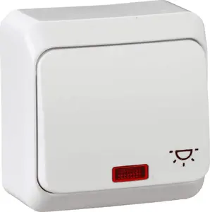 SCHNEIDERE surface-mounted illuminated single light switch WDE001016 white