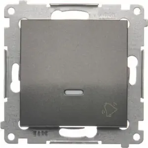 Doorbell Button Module Kontakt-Simon 54 Premium DD1AL.01/48 16AX 250V~ LED backlight screw terminals anthracite