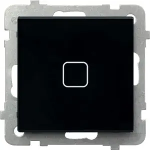 Wall touch staircase/cross switch Ospel Sonata Touch ŁPD-25RS/m/32 with illumination 10AX 230V black glass