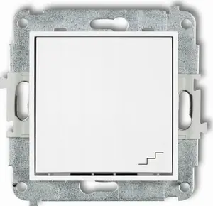 Wall stair switch Karlik Icon IWP-3 white — single-pole stair lighting switch
