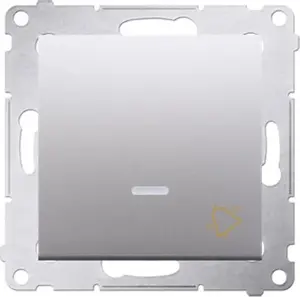 Модуль кнопки звонка Kontakt-Simon Simon 54 Premium DD1AL.01/43 16AX 250V~ подсветка LED винтовые клеммы серебристый матовый