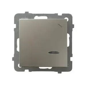 Viedais slēdzis Ospel ŁP-3GS/m/45, satīna tērauds, IP20, 250 V AC, 10 A, 71×71×40 mm
