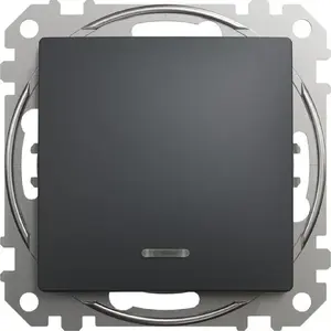 Schneider Electric Sedna Des wall-mounted two-way rocker switch, black Antra, model SDD114101L